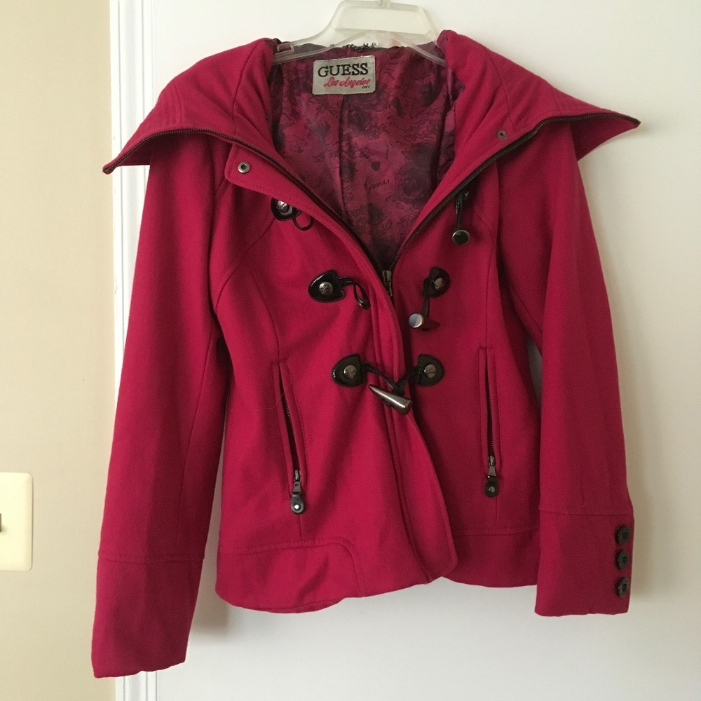 Guess Wool Coat with Hood